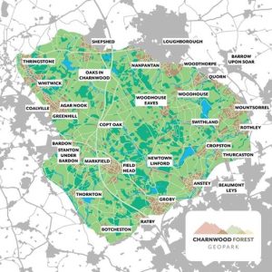 Charnwood Geopark Map